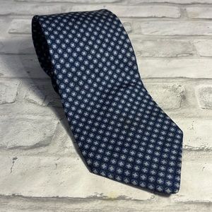 Brooks 346 pure silk blue gray geometric men’s classic tie designer